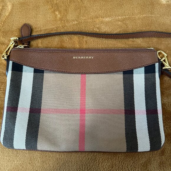 Burberry Peyton Crossbody house check brown adjustable strap - Picture 8 of 10